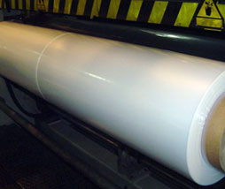 Polyethylene wrap in rolls for lamination.